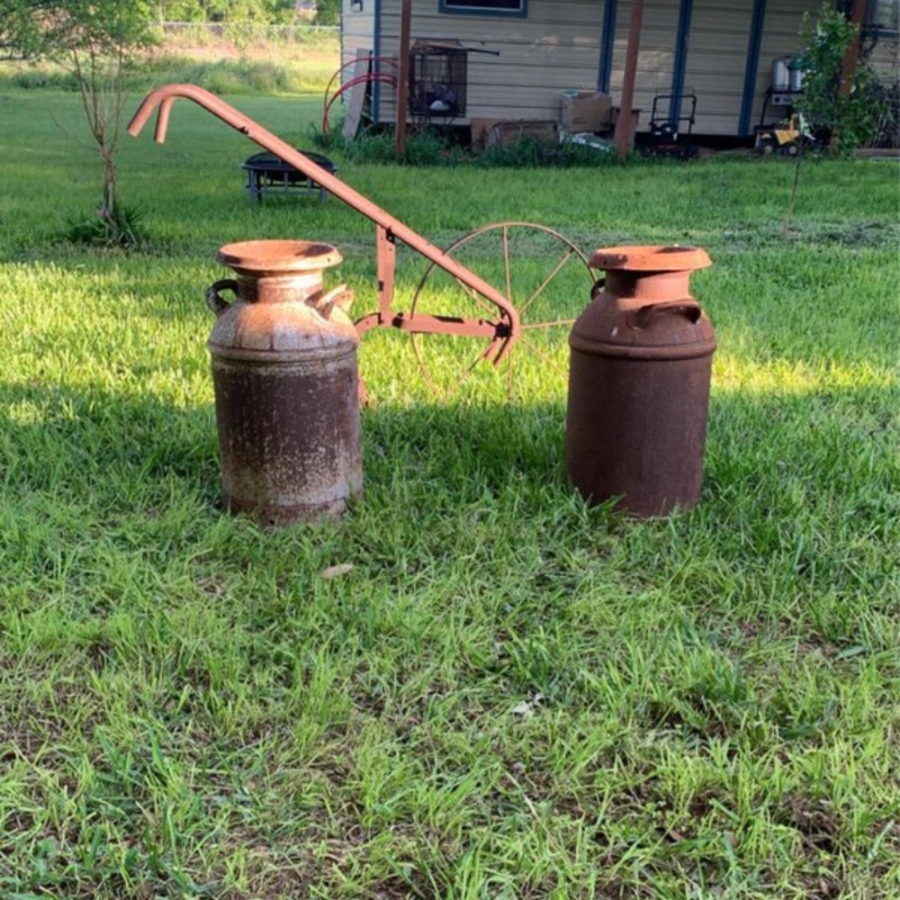 Antique milk churns